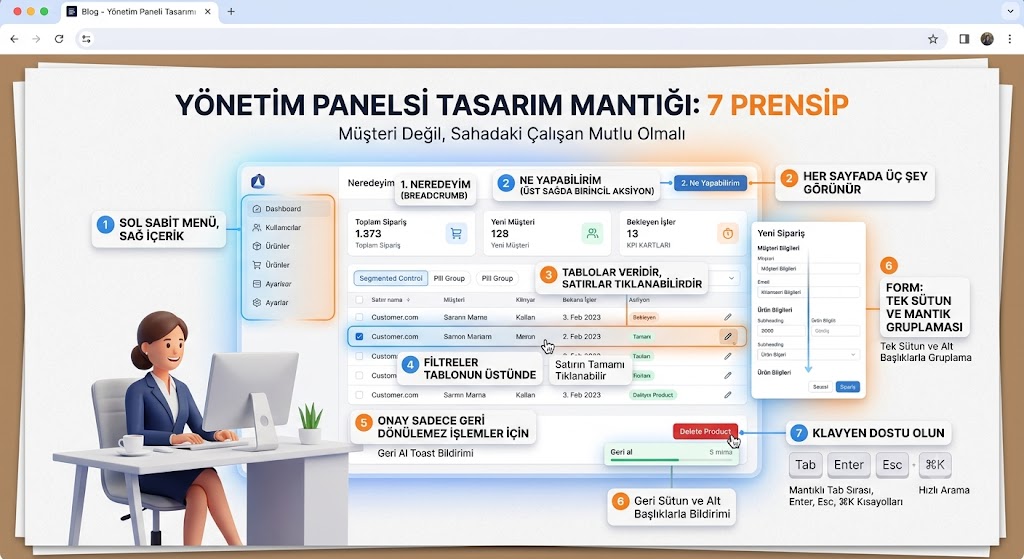 Yönetim Paneli Tasarım Mantığı